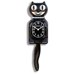 Classic Black Miss Kitty-Cat Kit-Cat clock Kat Klock